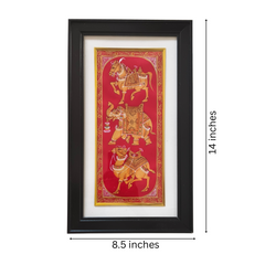 Royal Procession in Gilded Splendor Miniature Painting