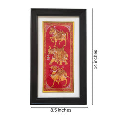 Royal Procession in Gilded Splendor Miniature Painting Paintings