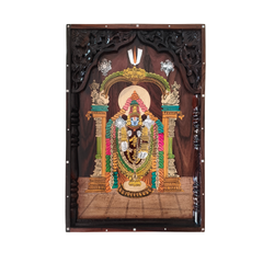 Divine Glory of Lord Venkateswara – Wooden Inlay Art