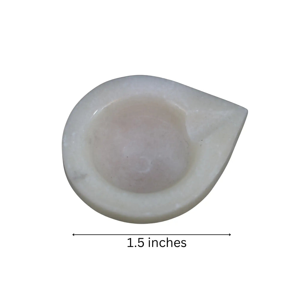 Handcrafted Marble Deepam/DIyas-Perfect for Puja & Home Decor Marble Soft Stone