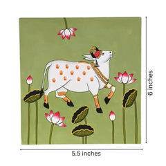 Kamdhenu in the Lotus Pond Pichwai Art Paintings