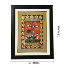 The Celestial Dance of Peacocks – A Rajasthani Miniature Painting Paintings