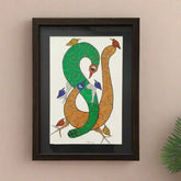 Gond Peacock Family - The Circle Of Life Gond Painting