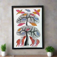 Tree of Life with Deer and Birds