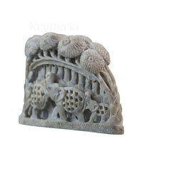 Inlay Jungle Scene – Elephants Beneath Tree, Ethnic Nature Décor Bachcha Lal
