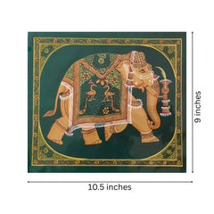 Gajendra - The Adorned Elephant Miniature Painting Paintings