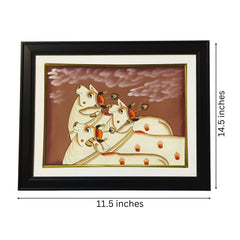 Divine Cows of Vrindavan – Pichwai Miniature Painting Paintings