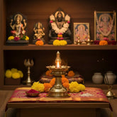 Handcrafted Bronze Bhadra Deepam – Auspicious Temple Lamp pooja accessories