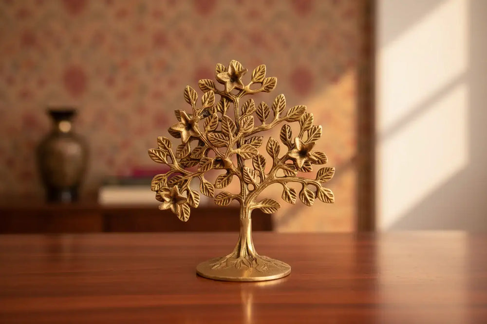 Brass Kalpavruksha – Divine Wish-Fulfilling Tree for Prosperity & Vastu Décor Brass Ware