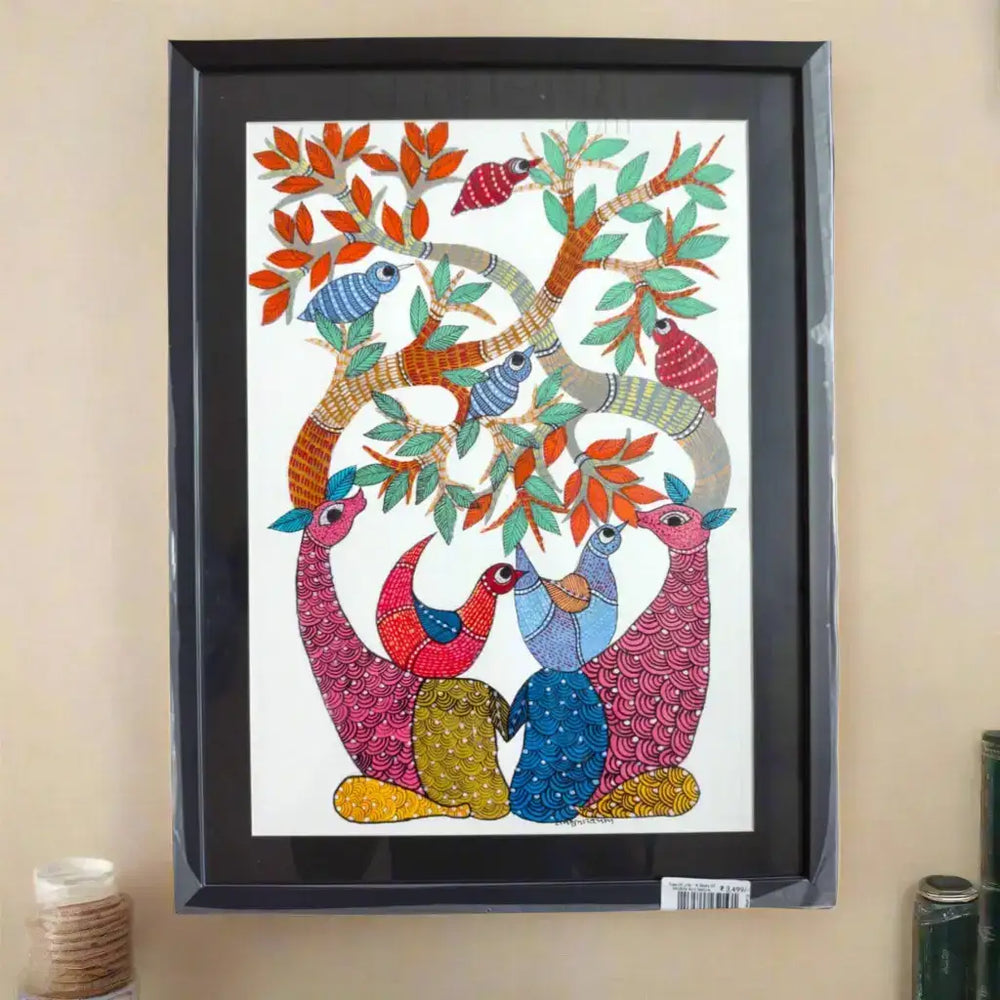 Tree Of Life - A Story Of Wildlife And Nature Gond Painting