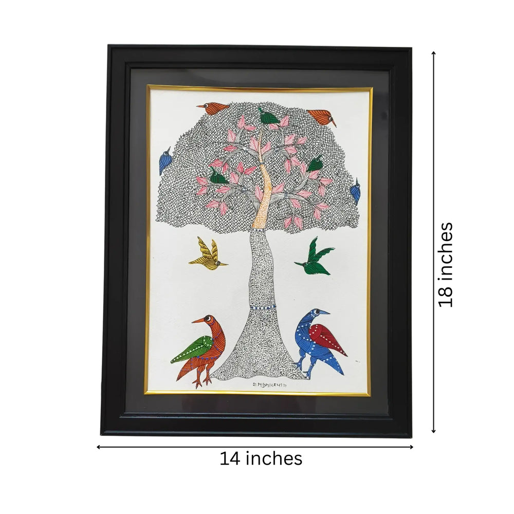 The Cosmic Tree – Gond Tribal Expression Paintings