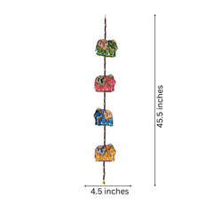 Artisanal Indian Leather Elephant Wall Hanging Paintings