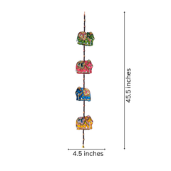 Artisanal Indian Leather Elephant Wall Hanging