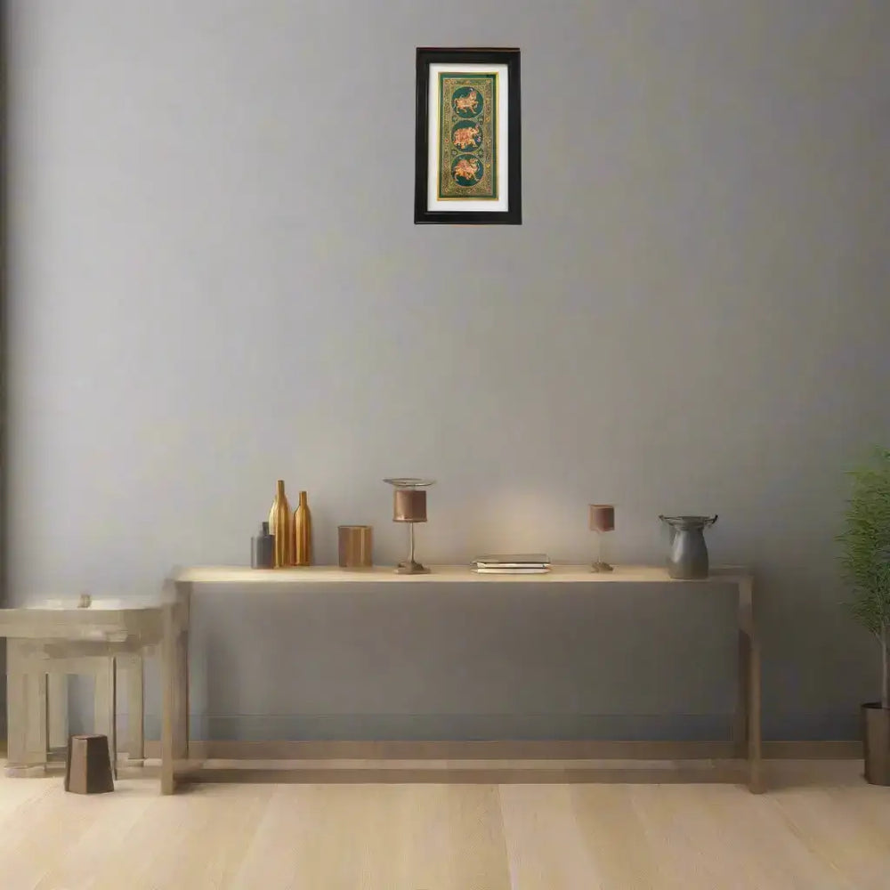 Parade of Decorated Beasts Miniature Painting Paintings