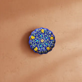 Hand-Painted Blue Pottery Wall Plate Pottery