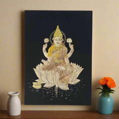 Goddess Lakshmi Straw Marquetry