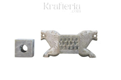 Hand-Carved Lion Incense Stick Holder – Unique Aromatherapy Accent Marble Soft Stone