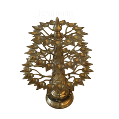 Tree-Shaped Bronze Multi-Wicks Oil Lamp – Perfect for Temples & Homes