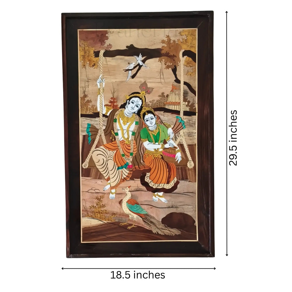 Traditional Indian Inlay Artwork – Radha Krishna Eternal Love Inlay Art