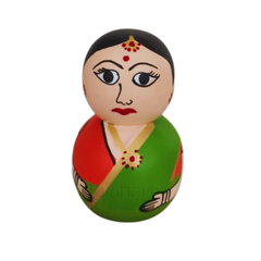 Handmade Wooden Women Peg Doll