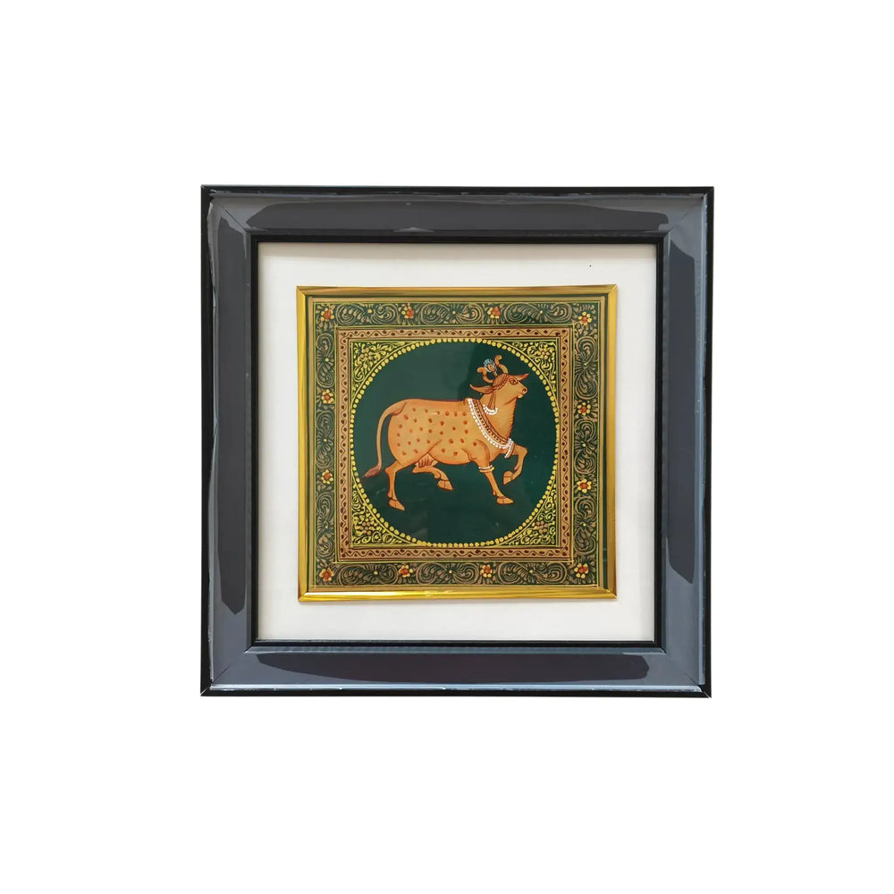 The Sacred Cow - A Miniature Painting Paintings