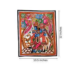 The Divine Flute - Melody of Krishna Leather Paintings