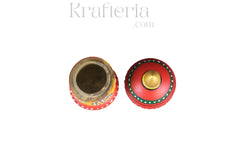 Wooden Sindoor/Kumkuma Holder – Hand-Painted Design wooden accessories
