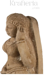 Adornment of the Divine - The Silent Elegance of an Apsara Sand Stone