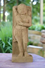 Ancient Elegance - Sandstone Relief of a Celestial Being Sand Stone