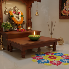 Hand-Painted Blue Pottery Diya | Traditional Oil Lamp