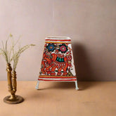 Sacred Elephant with Floral Motifs – Leather Shadow Art | Bed Lamp Leather Paintings