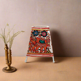 Sacred Elephant with Floral Motifs – Leather Shadow Art | Bed Lamp