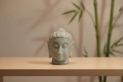 Marble Buddha Face Idol – Serene Meditation Statue for Home Décor Marble