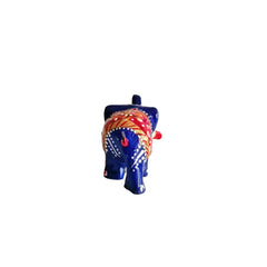 Elegant Hand-Painted Wooden Miniature Elephant Wood Decorative