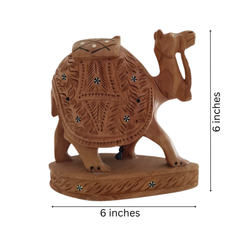 Intricately Hand-Carved Wooden Camel | Rustic Home Decor Piece