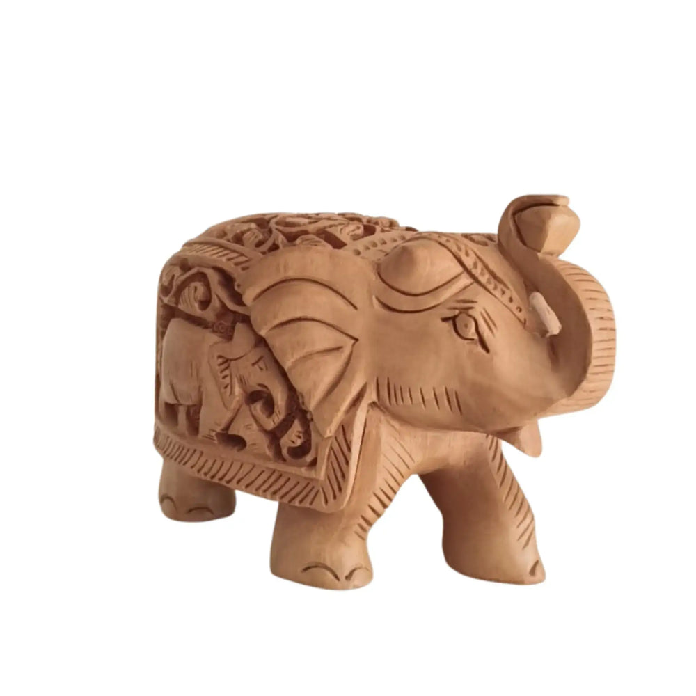 Hand-Carved Wooden Elephants – Artisan Decorative Sculptures maruthi handicrafts
