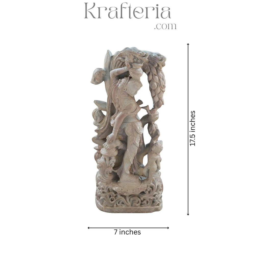 Ellora Lady Sculpture – Inspired by Ancient Indian Art Soft Stone