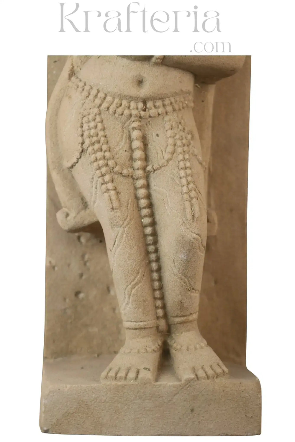 Ancient Elegance - Sandstone Relief of a Celestial Being Sand Stone