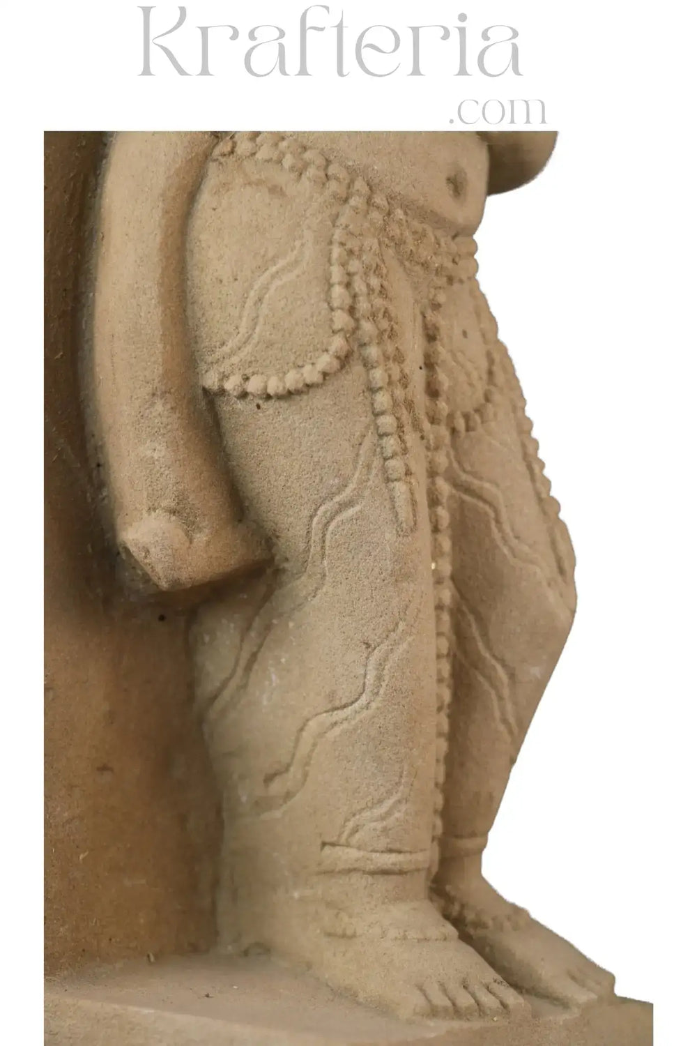 Ancient Elegance - Sandstone Relief of a Celestial Being Sand Stone