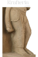 Ancient Elegance - Sandstone Relief of a Celestial Being Sand Stone