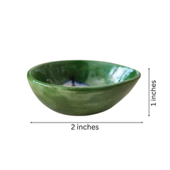 Hand-Painted Blue Pottery Diya | Traditional Oil Lamp