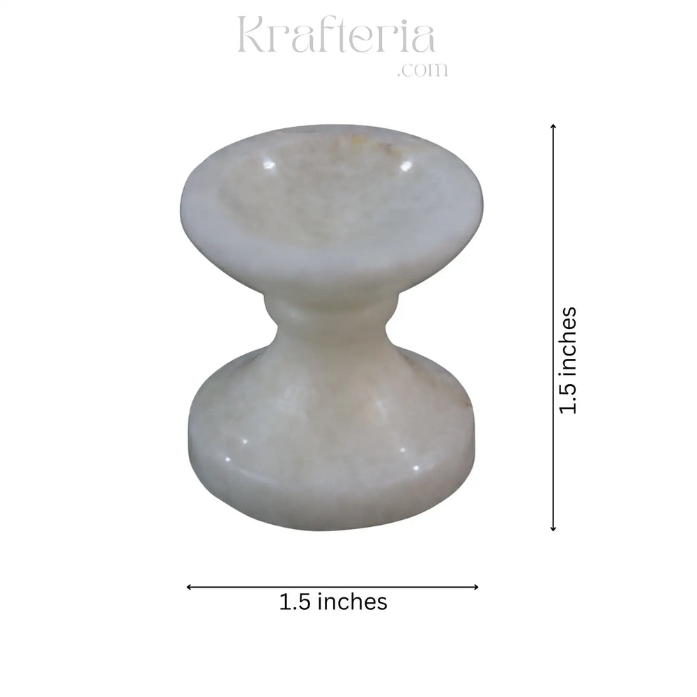 Handcrafted Marble Candle Holder – Elegant Home Decor Marble Soft Stone
