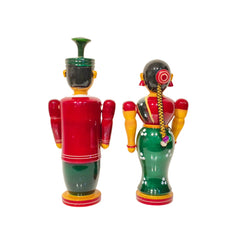 Etikoppaka Wooden Couple – South Indian Marriage Ceremony Folk Art Etikoppaka Lacquerware