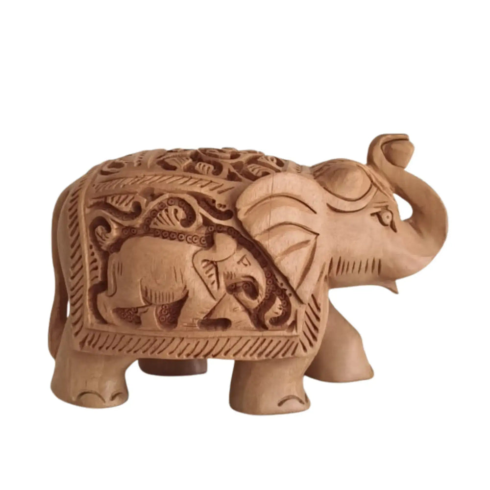 Hand-Carved Wooden Elephants – Artisan Decorative Sculptures maruthi handicrafts