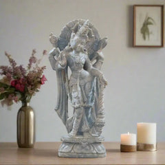 Lord Vishnu Sculpture – Divine Form of Narayana Soft Stone