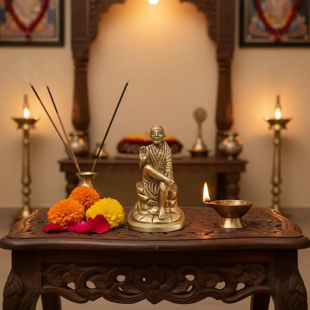 Brass Sai Baba Idol: Symbol of Love, Compassion, and Universal Faith Brass Ware
