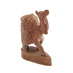 Intricately Hand-Carved Wooden Camel | Rustic Home Decor Piece