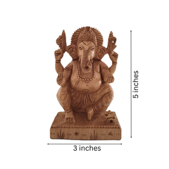 Handcrafted Lord Ganesh Idol with Crown | Decorative Spiritual Art