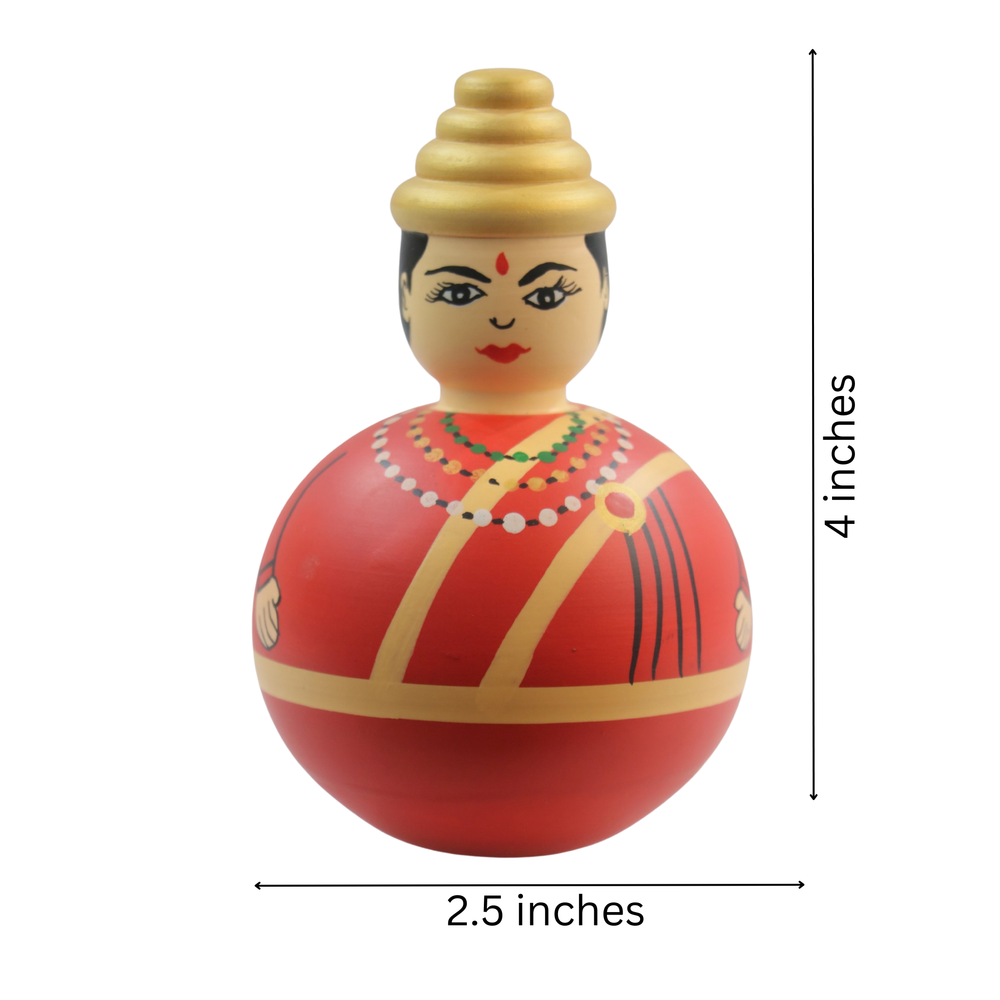 Eco-friendly wooden folk art dolls