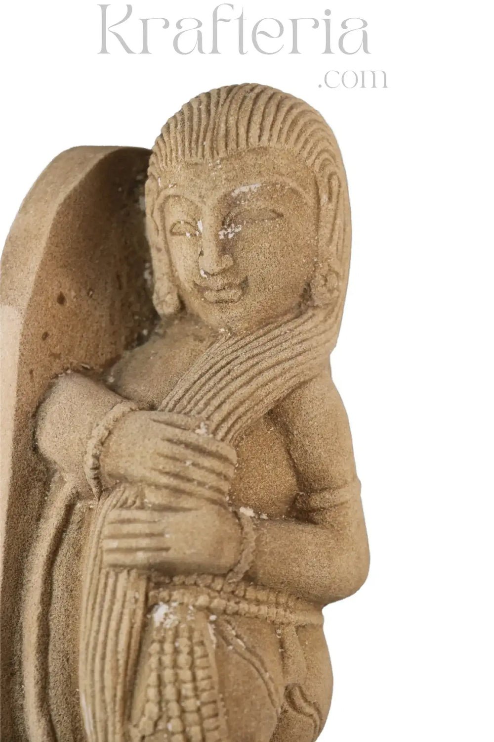 Ancient Figure Arranging Her Tresses Sand Stone